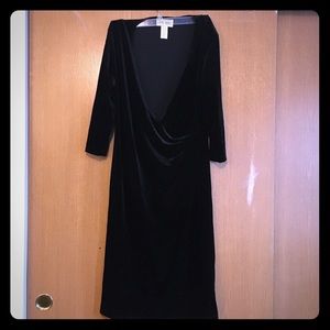 VINTAGE Dani Max VELVET wrap Dress - Size 10